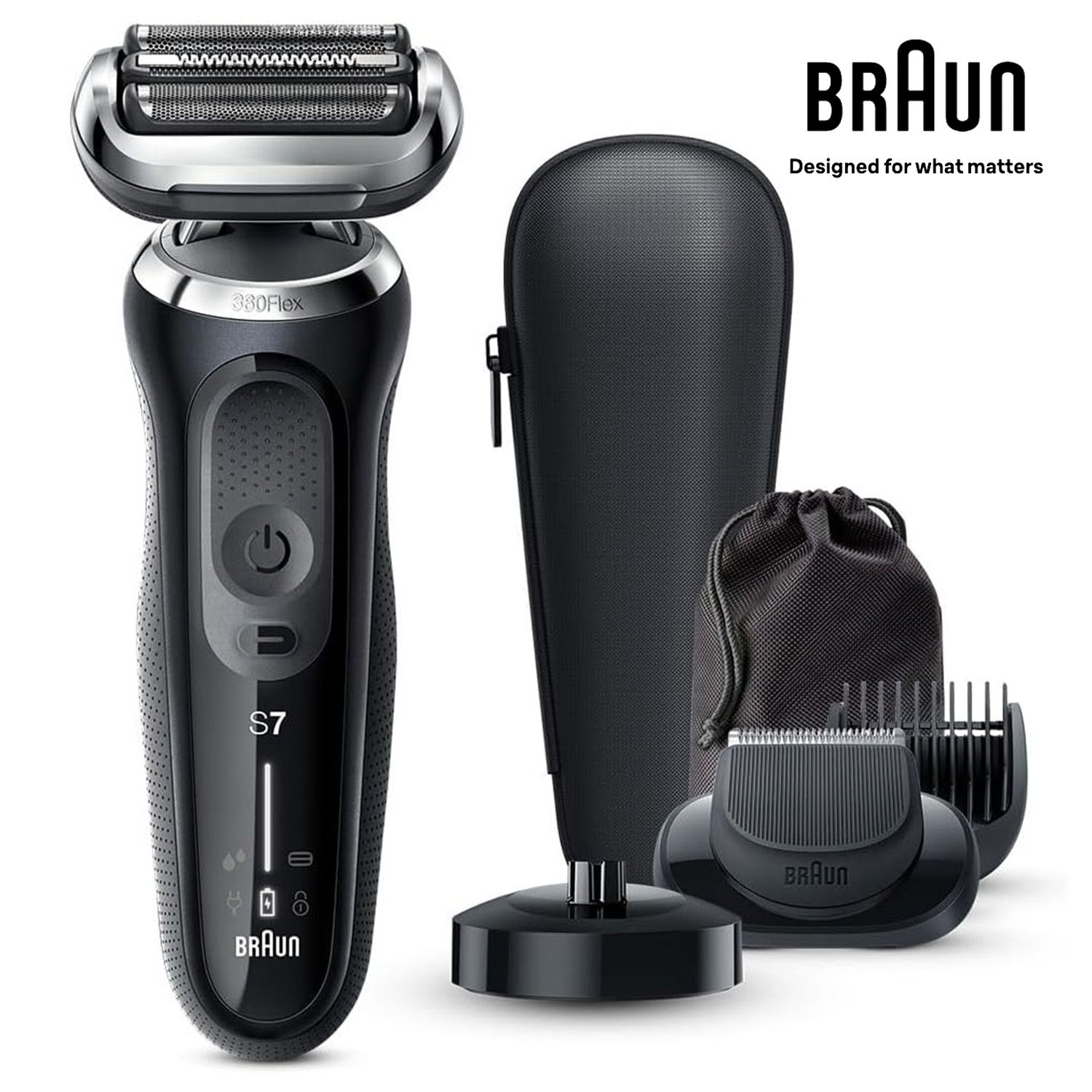 BRAUN 71-N4500CS-V 密着シリーズ7 充電式 シェーバー 3枚刃 ヒゲ