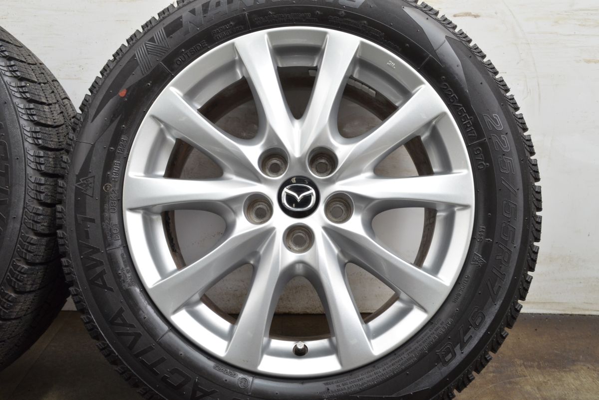 【マツダ純正　送料込】 225/55R17 17インチ　アテンザ MAZDA GG/GY アテンザ 流用サイズ 美品】マツダ CX-5 純正 17in 7J +50