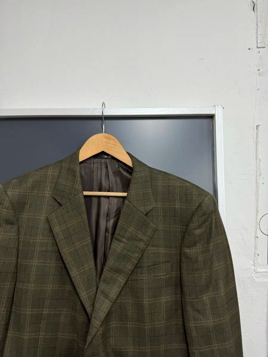 XL DAKS(ダックス) チェック ウール ブレザー ジャケット