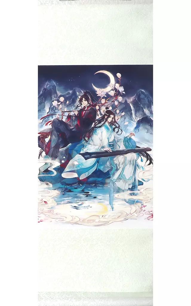 最終値下 魔道祖師 非売品 タペストリー 掛け軸 魏無羨 藍忘機 魔道祖师 顎クイ 魏無羨 藍忘機 布タペストリー(掛軸海報) 魔道