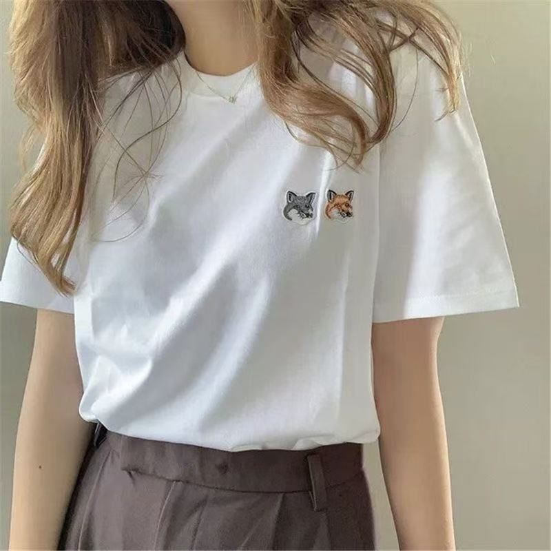 男女兼用 メゾンキツネ MAISON KITSUNE クルーネックTシャツ