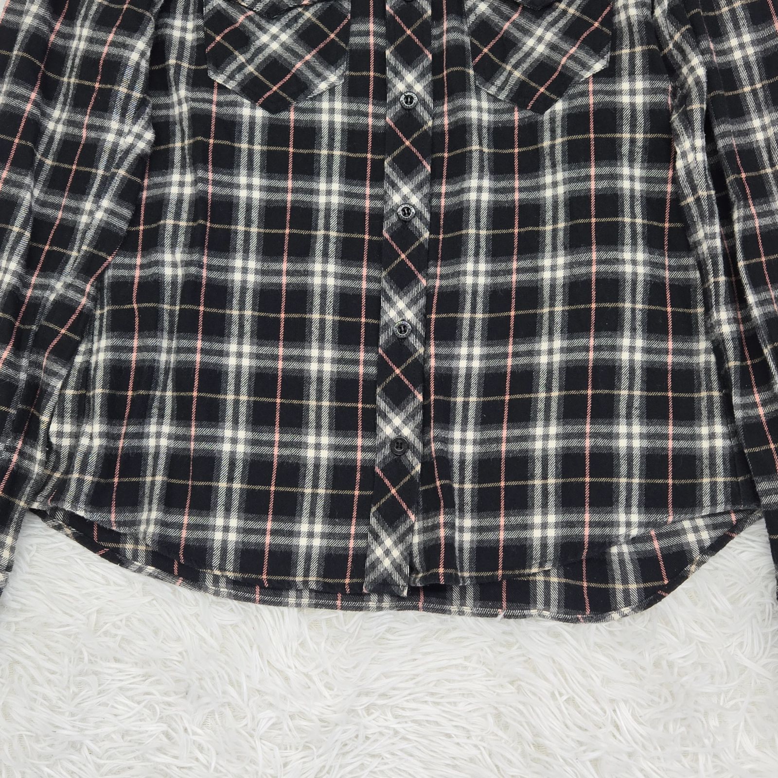 バーバリーブルーレーベル 長袖シャツ ノバチェック ホース刺繍 38 M