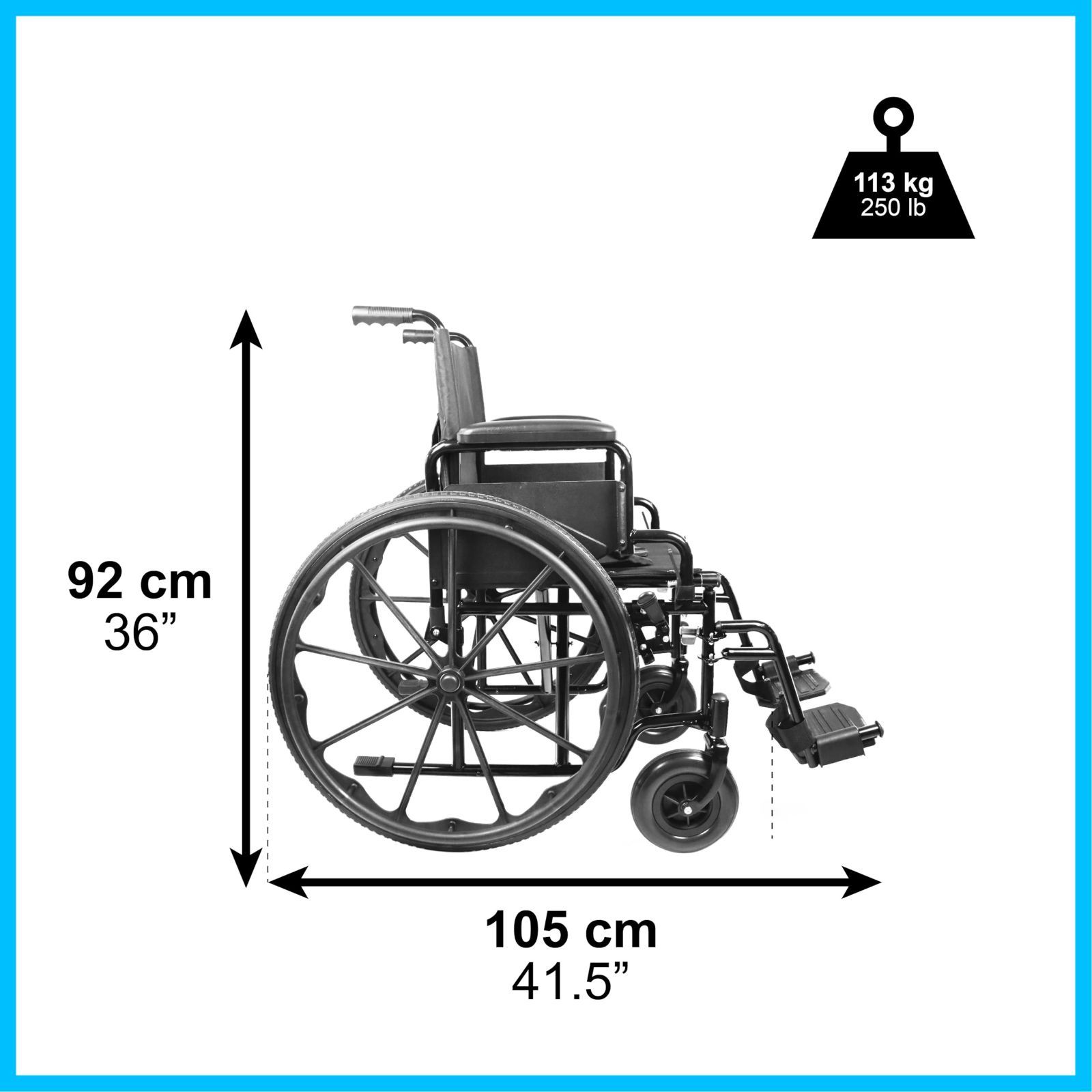 PEPE - 自走式大人用車椅子 高齢者用軽量折りたたみ車椅子 高齢者用スチール車椅子 障害者用車輪付き車椅子 STEELWINDOWSANDDOORS_COM