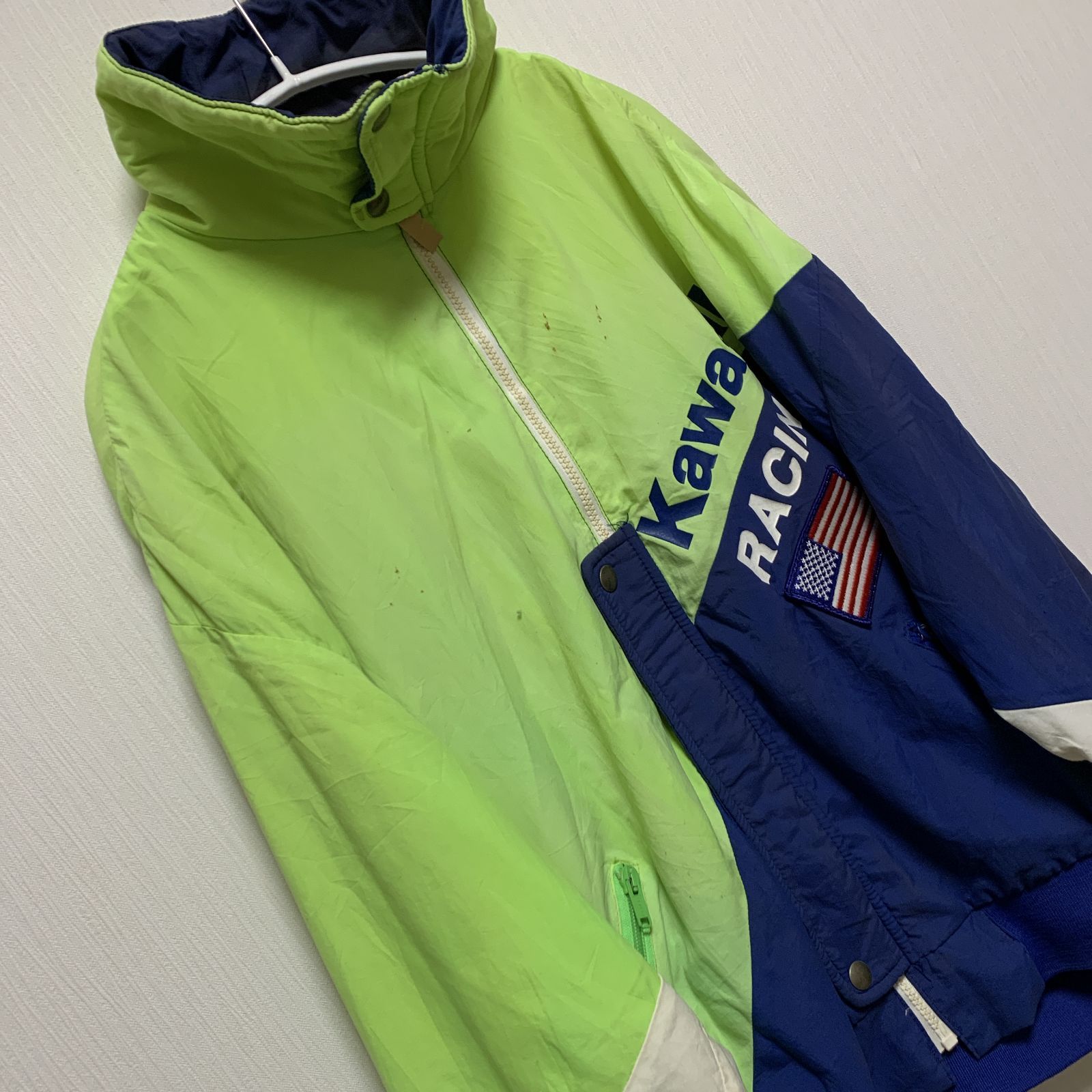 ビンテージ カワサキ レーシング ジャケット 80s 90s ロード ビンテージ カワサキ レーシング ジャケット 80s 90s ロード