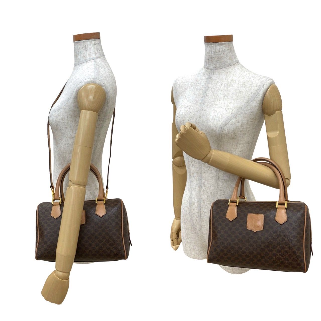 極 美品 CELINE セリーヌ マカダム ブラゾン トリオンフ 柄 レザー