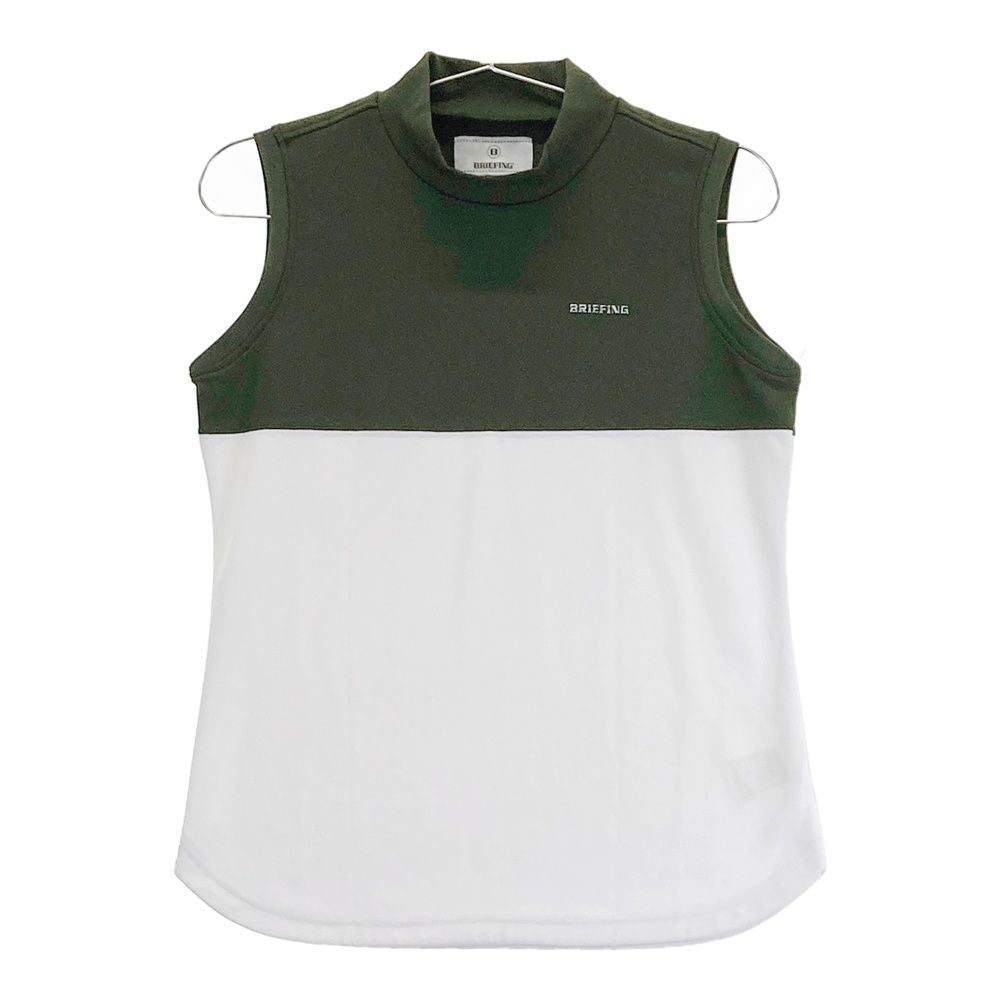 サイズ M BRIEFING GOLF ブリーフィング ハイネック ノースリーブシャツ カーキ系 240101532686 ゴルフウェア レディース ストスト