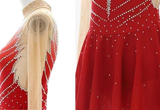 新品未使用 フィギュアスケート衣装　ハイネック ストーン オーダーメイド 新品未使用 フィギュアスケート衣装 ハイネック ストーン オーダー