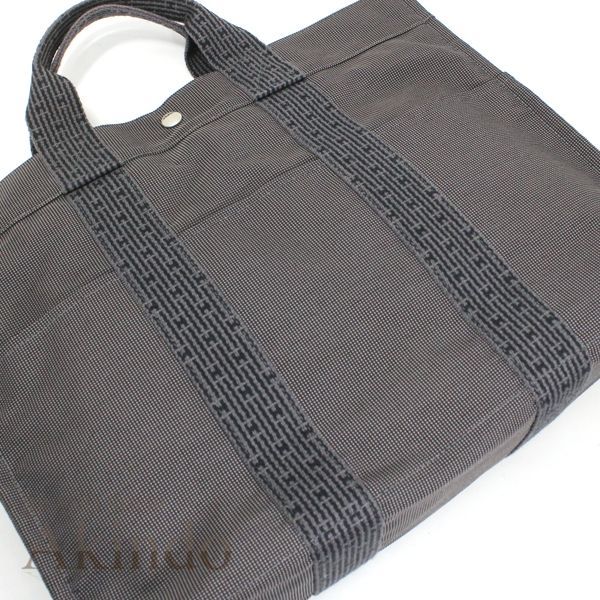 エルメス バッグ エールライントートMM ハンドバッグ グレー メンズ  