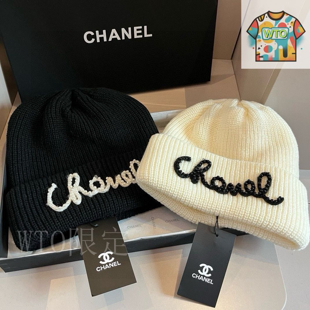 【フラワーデザイン♪エレガント】CHANEL ニットキャップ CHANEL(シャネル) ニットキャップ・ビーニー(レディース) - 海外