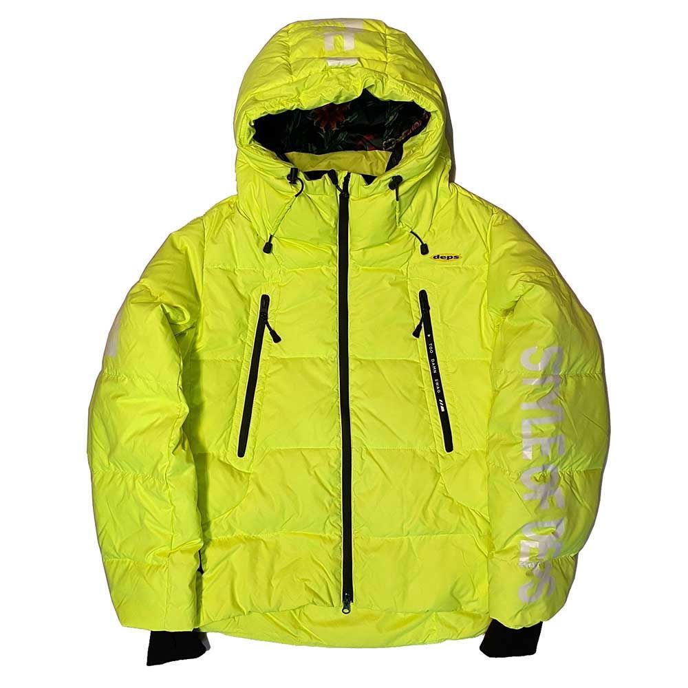 Mサイズ DEPS デプス x SQUARE スクエア DOWN JACKET (LIME) ダウン 