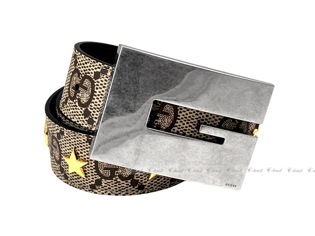 GUCCI グッチ ベルト BELT BIG スクエア バックル GG スプリーム  