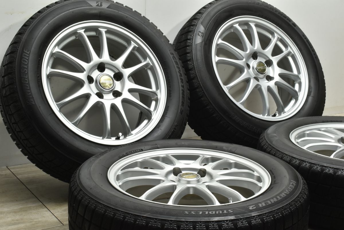 【良好品】ファイナルマインド 17in 7J +50 PCD114.3 ブリヂストン アイスパートナー2 215/60R17 C-HR オデッセイ エルグランド CX-30