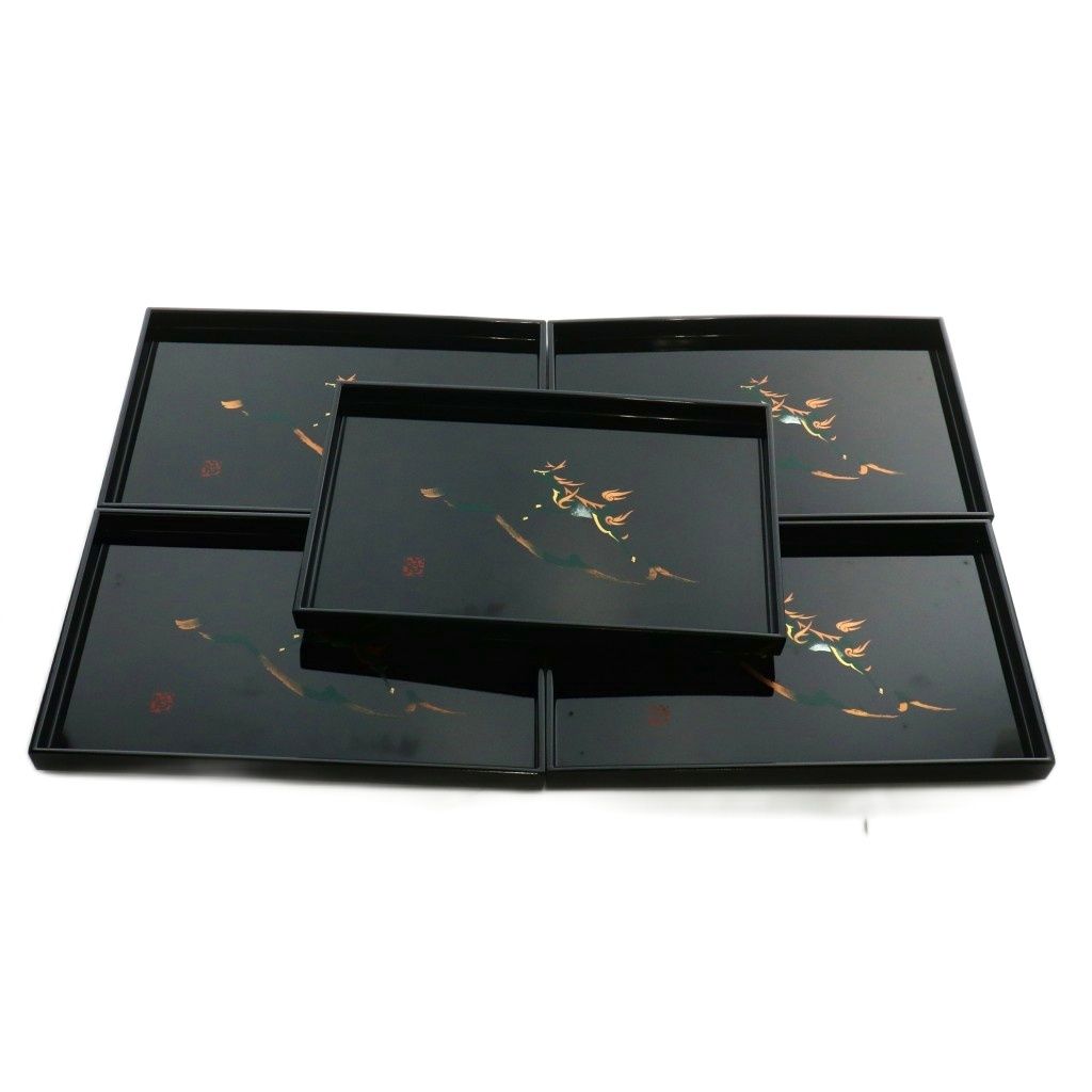 KANSAI YAMAMOTO 山本寛斎 KANSAI ZEN 漆器 5個セット お盆