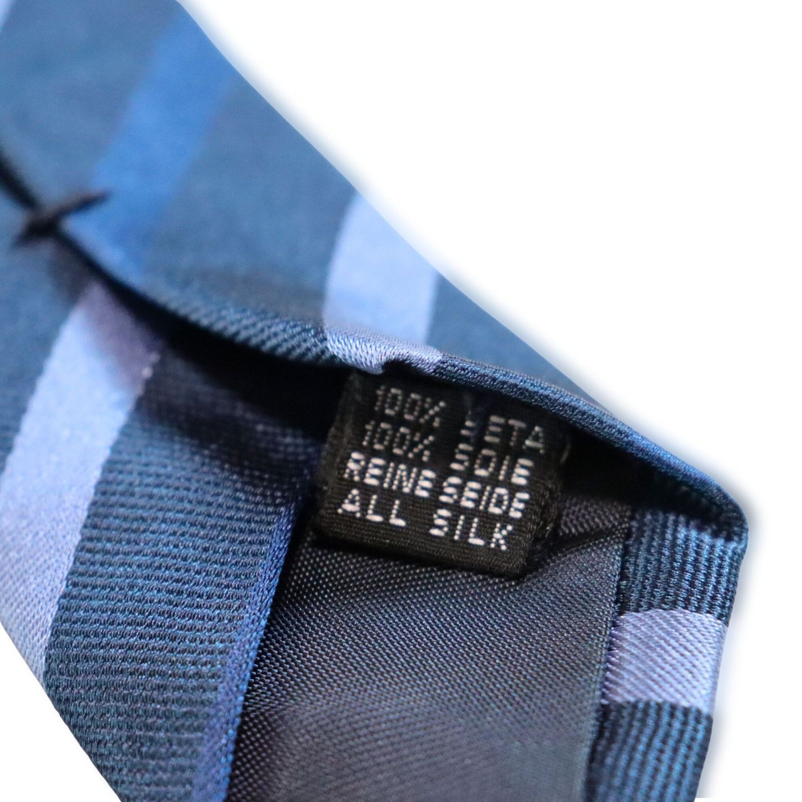 美品 aristocratico ネクタイ ネイビー 無地 シルク イタリア製  