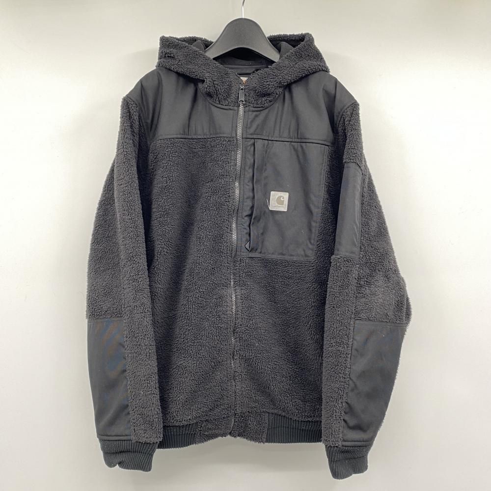 【中古】Carhartt フリースジャケット サイズXL ブラック 104467-N04 カーハート[17]