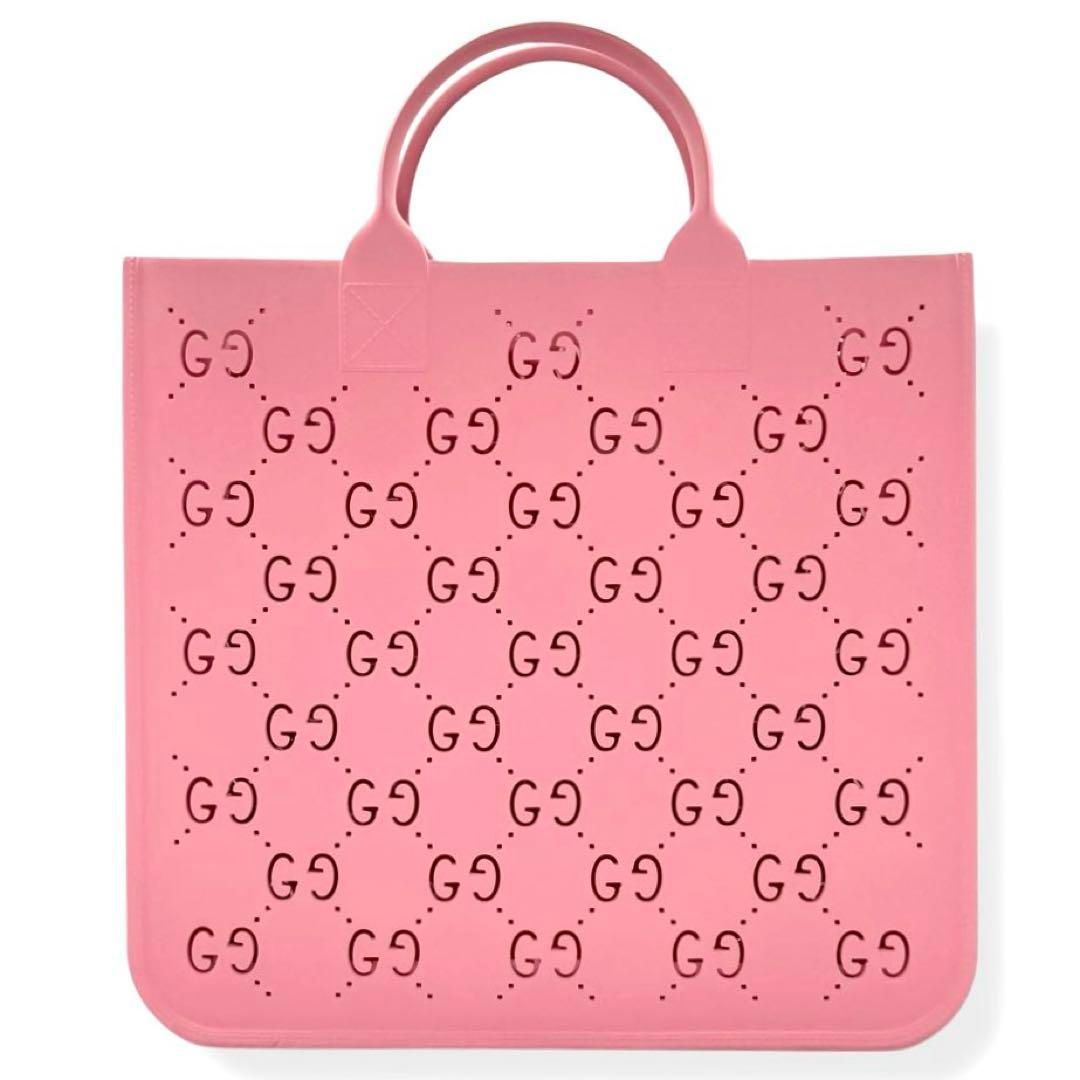 使用わずか グッチ チルドレンズ トートバッグ ハンドバッグ ピンク 3813