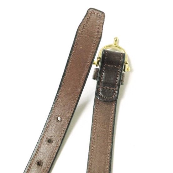 TORY LEATHER トリーレザー アメリカ製 ENGLISH BRIDLE LEATHER EQUESTRIAN INSPIRED BELT ブライドルレザーナローベルト 2348 34 HAVANA ブラウン MADE IN USA Y字型バックル