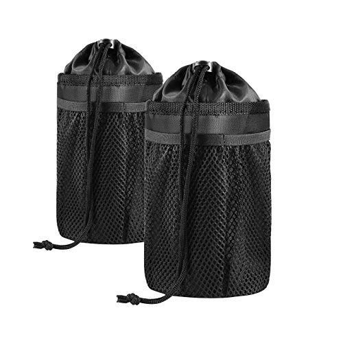 Caudblor 自転車用ボトルケージ ハンドルバーバッグ 携帯収納付きメッシュ