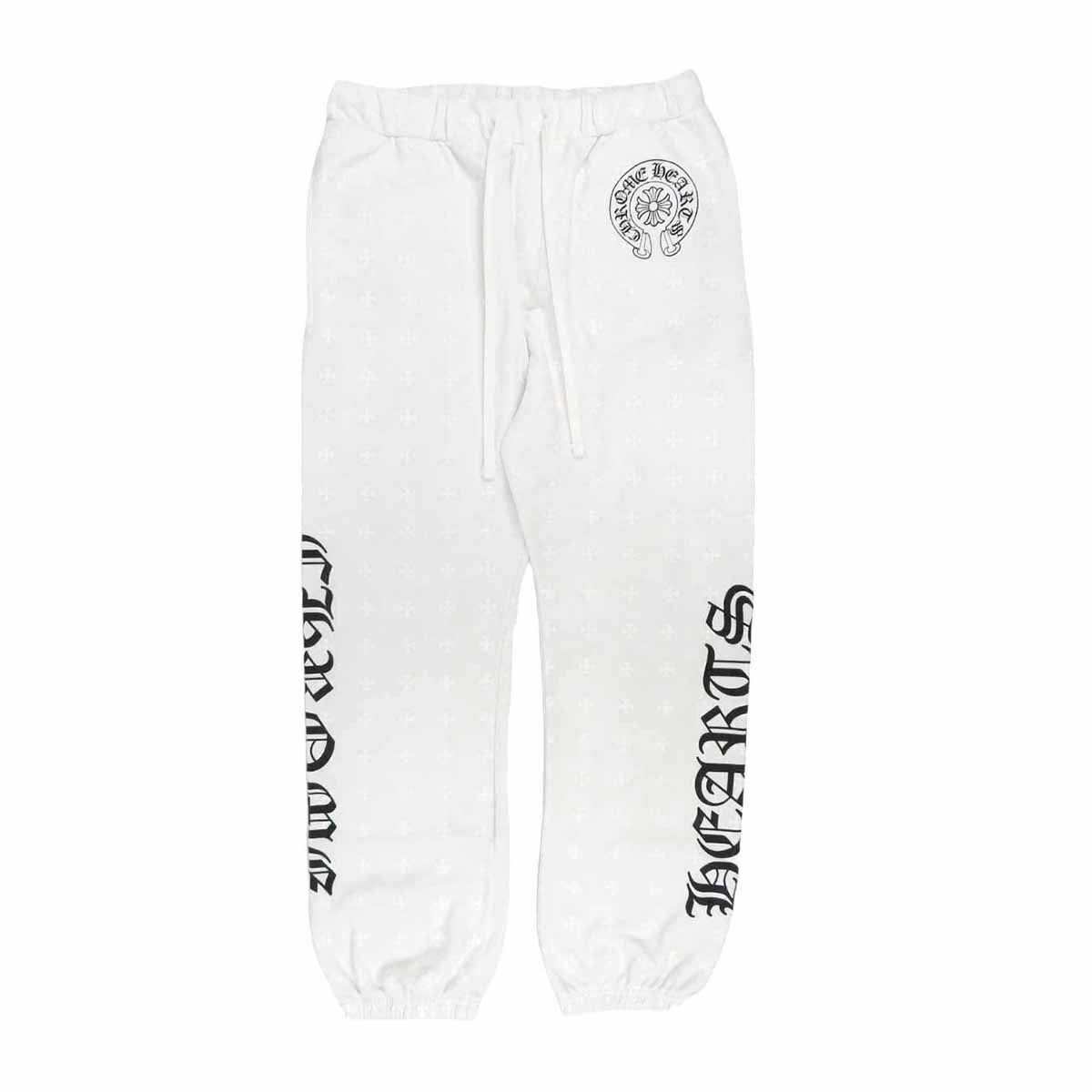 クロムハーツ CHプラス ホースシュー プリント スウェット パンツ メンズ ホワイト CHROME HEARTS【中古】 【アパレル・小物】