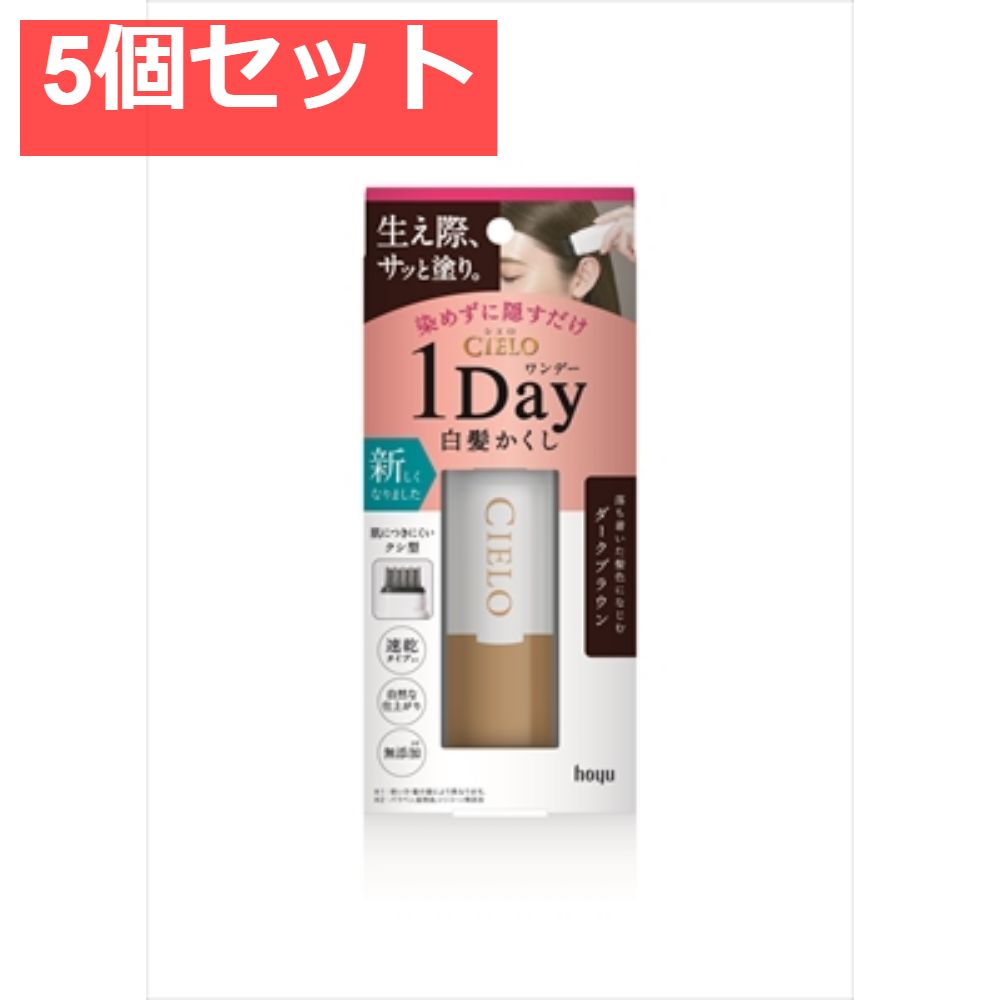 シエロ ワンデー白髪かくし ダークブラウン [ホーユー] [ヘアカラー・白髪用]【5個セット まとめ売り】