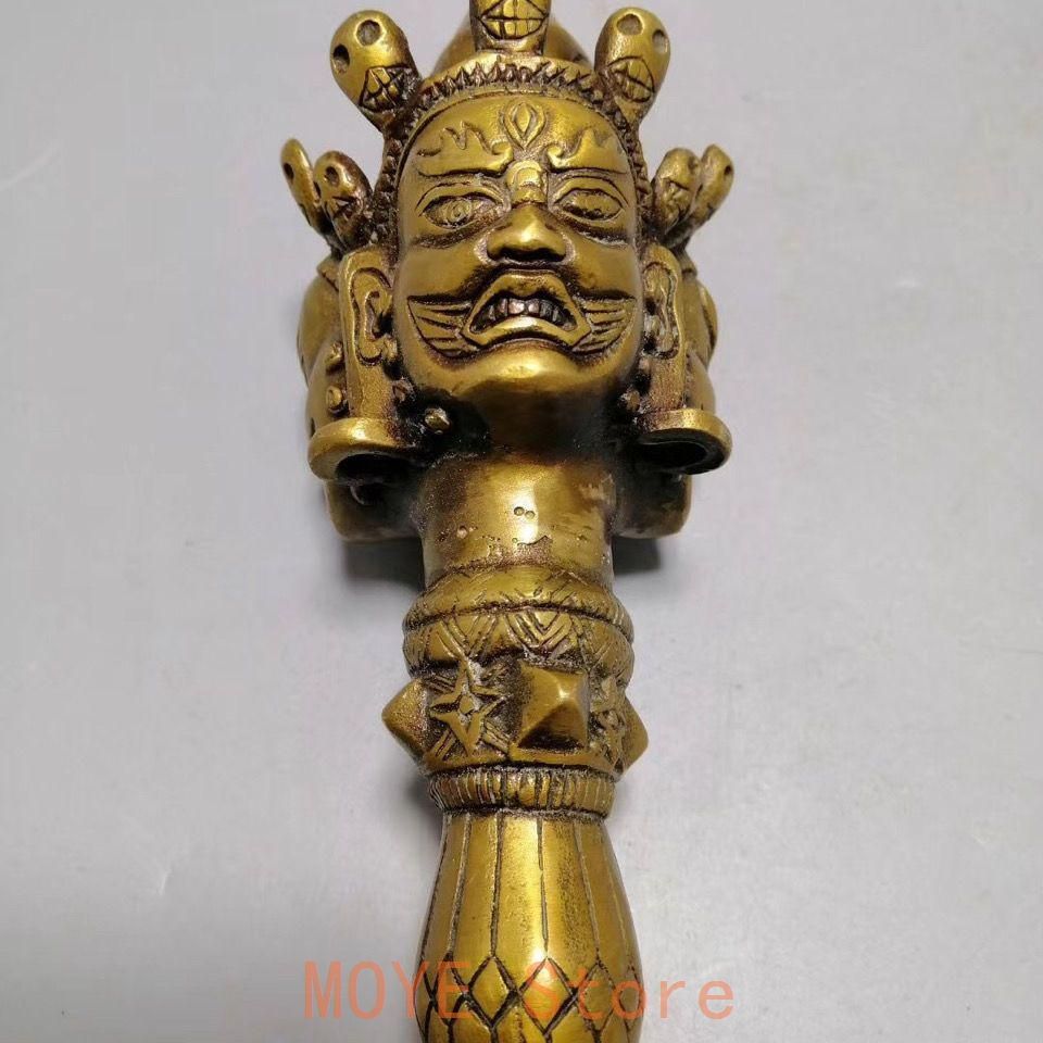 仏教美術 法器 馬頭明王三面普巴杵 降魔杵 辟邪 開運 風水招財 置物工芸品 仏教美術 法器 馬頭明王三面普巴杵 降魔杵 辟邪 開運 風水招財
