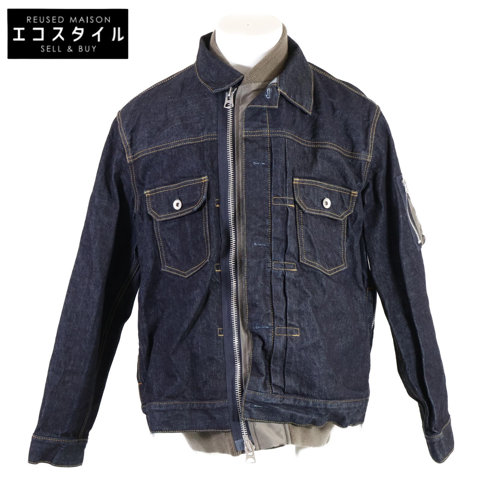 sacai ブラックデニムジャケット 24-03352M 【公式通販】