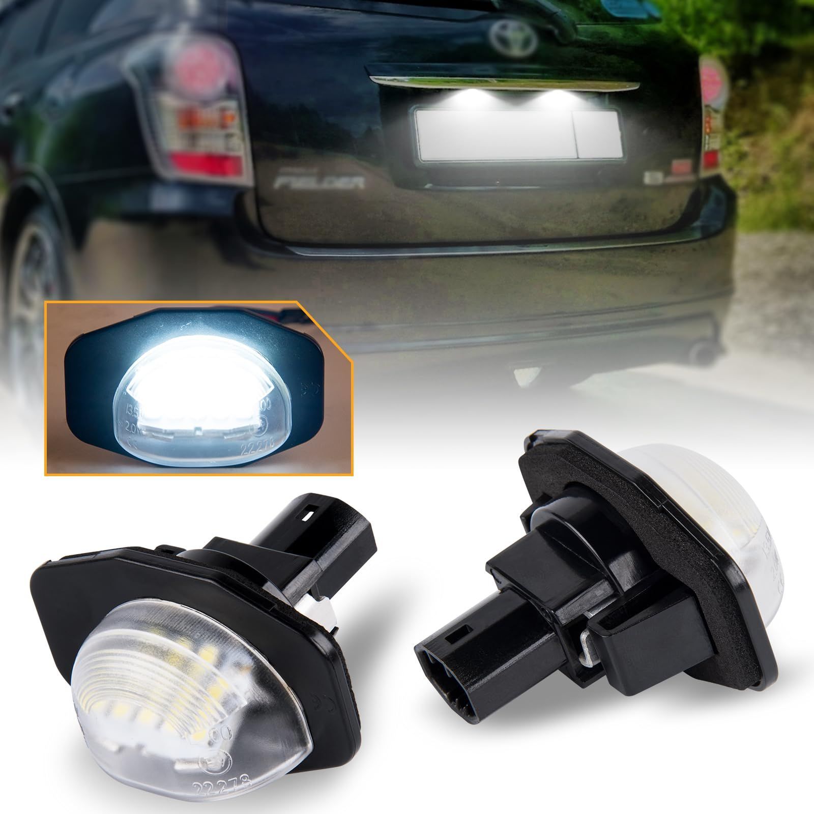 新着商品 POPMOTORZ LED ライセンスランプ アルファード/ヴェルファイア/HV ANH2 ナンバー灯 米国トヨタシエナ 車種専用設計