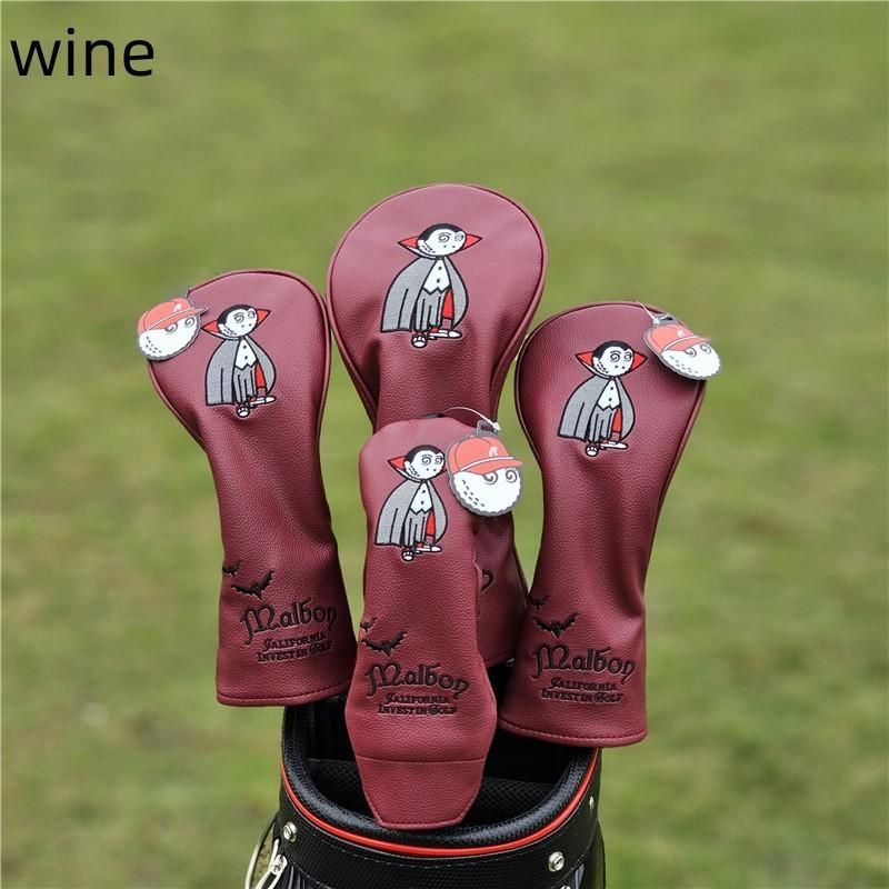 Malbon Golf❣️ヘッドカバー4点セット 新品ピンク 汚れに強いPU