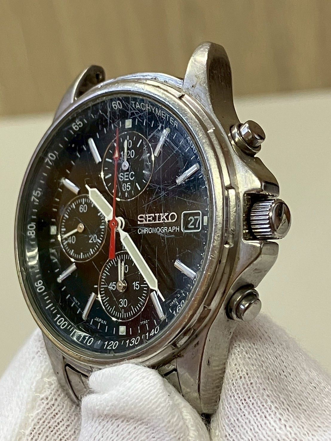 SEIKO⁄セイコー 7T92-0DW0 クロノグラフ 腕時計 ステンレススチール
