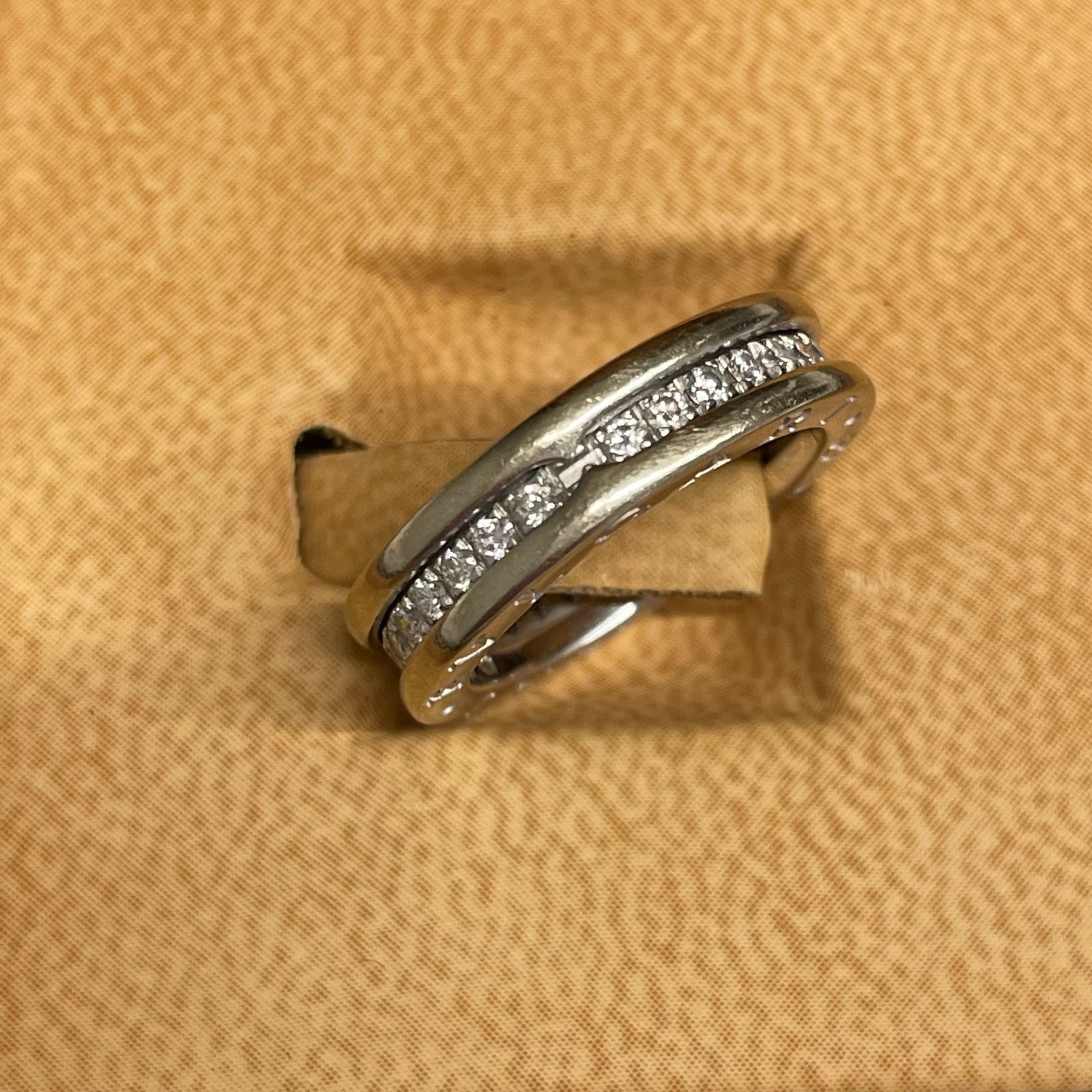 syota44BVLGARI ブルガリビーゼロワン　フルダイヤリング □BVLGARI【ブルガリ】329342 K18WG ビーゼロワン フル ダイヤリング