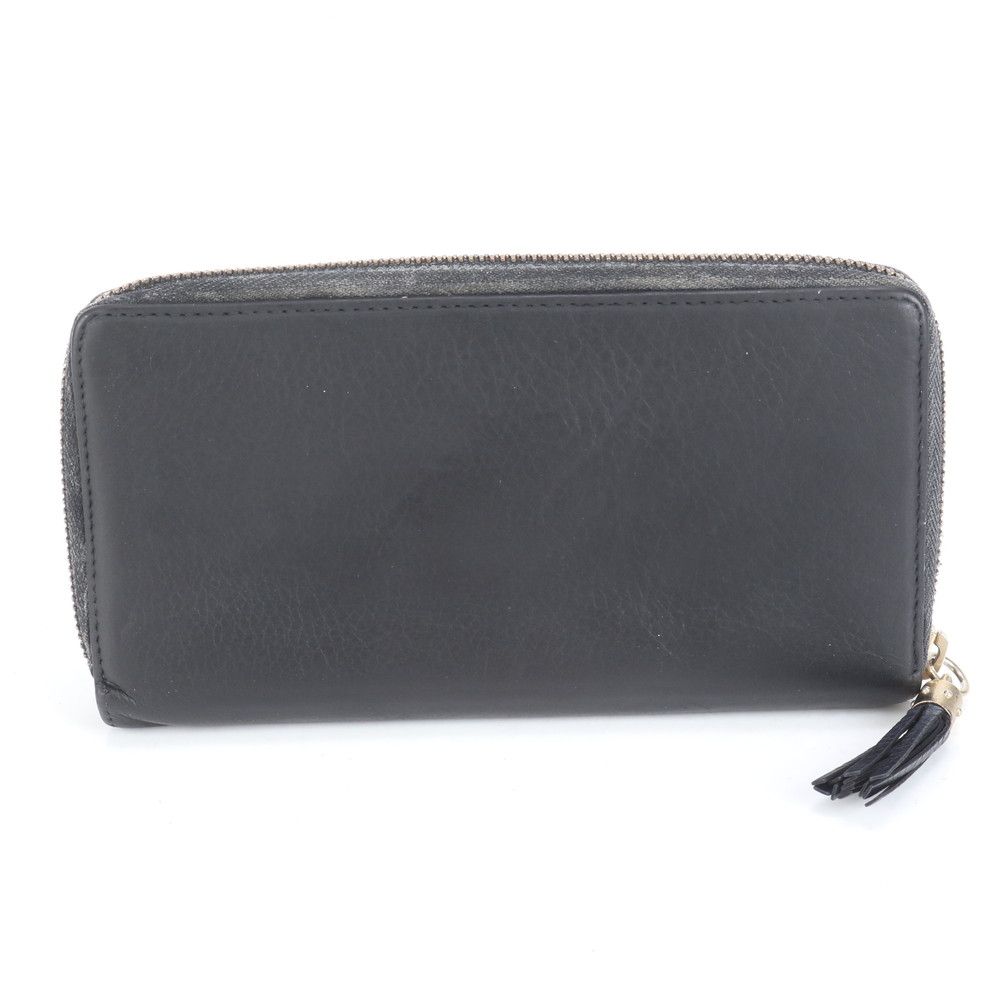 本物 グッチ 長財布 レディース パイソン ソーホー 黒 GGロゴ フリンジ 極美品✨GUCCI 長財布 ソーホー パイソン GGマーモント ブラック