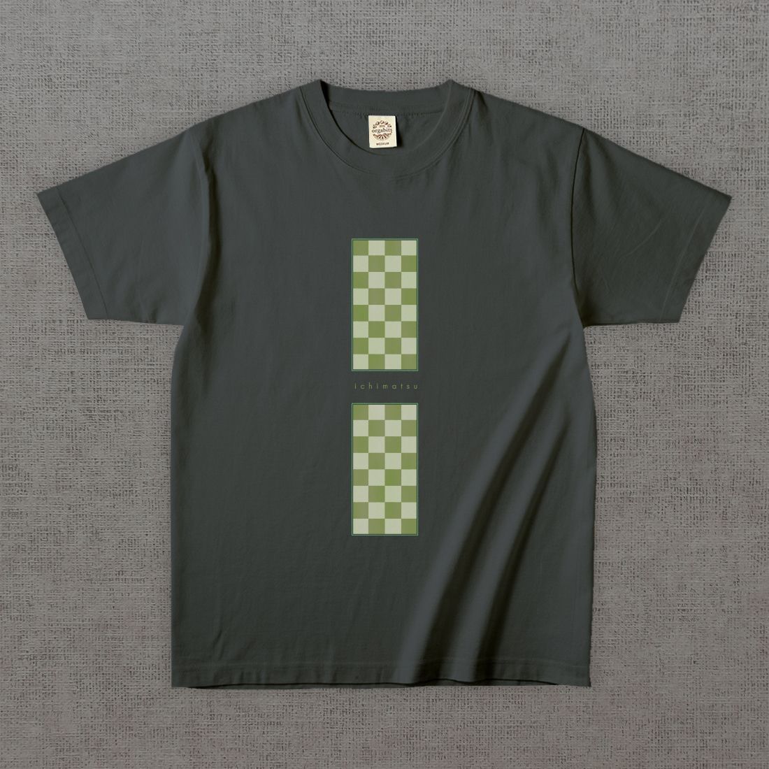 和柄Tシャツ　市松 -彩・角-