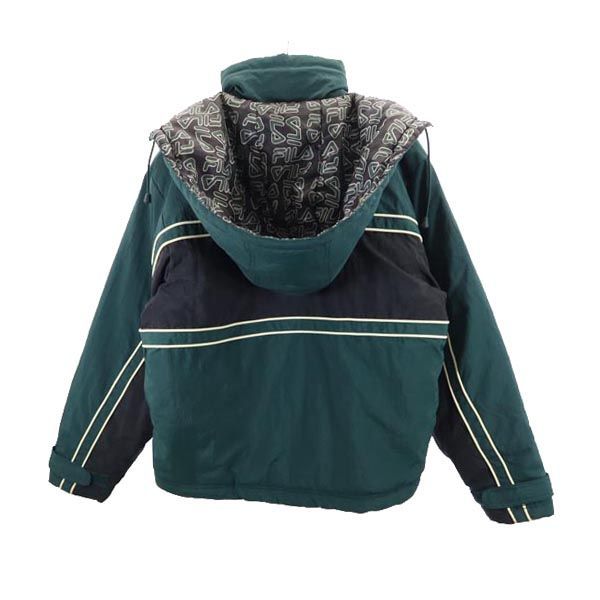 90s FILA ジャケット　中綿 フィラ 90s オールド ナイロン 中綿ジャケット S グリーン系