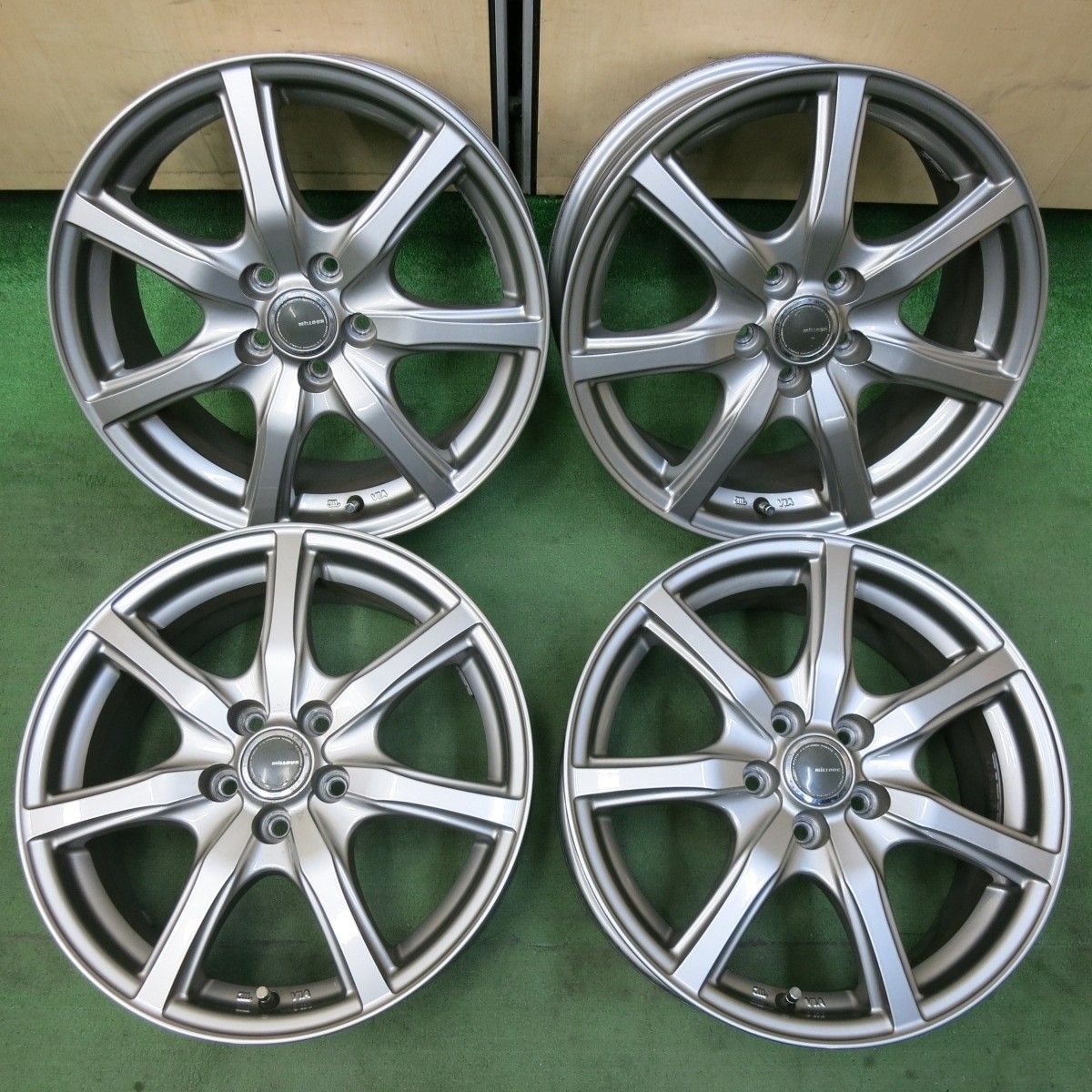 4本価格 MiLLOUS ミルアス 16インチ ホイール 16×6.5J インプレッサ フォレスター 等 PCD100|5H 5032505SYホ