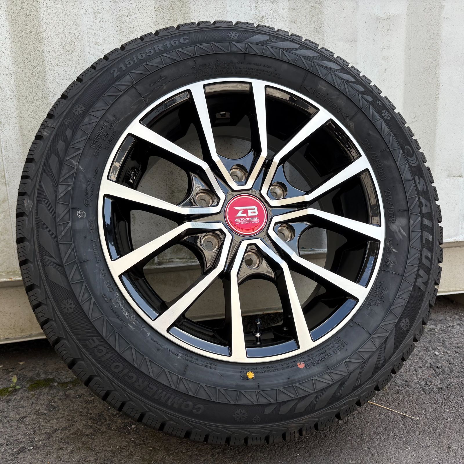 取付ナットプレゼント B級品 17インチ ハイエース スタッドレスタイヤ サイルン コメルシオ アイス 215 60R17 タイヤホイール 4本セット 車検対応 アルミホイール 17×6.5 38 139.7-6H FFCRYSTALESIA_COM