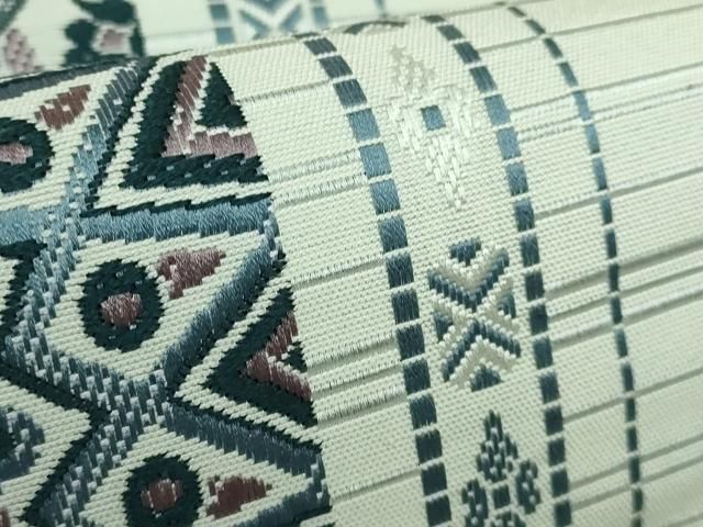 平和屋着物□極上 本場筑前博多織 八寸名古屋帯 正倉院花間道 松装織物