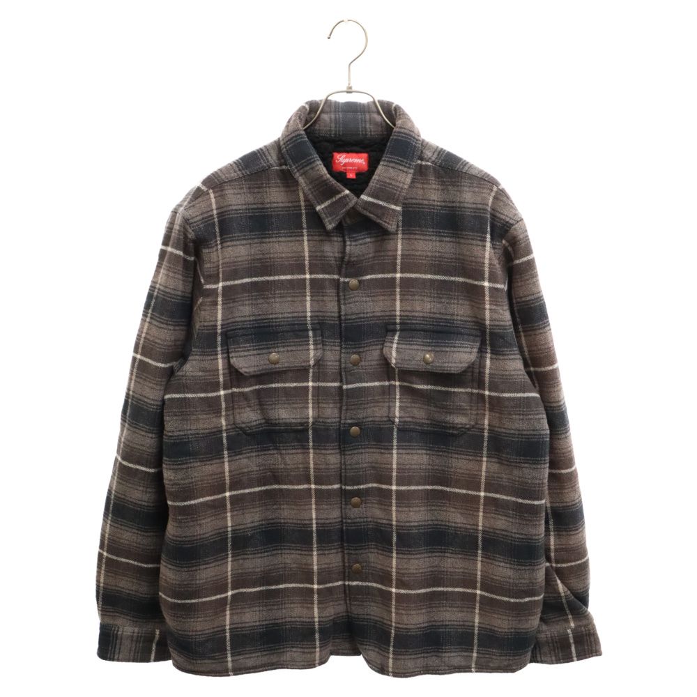 22AW supreme フランネルシャツ　シャツジャケット SUPREME (シュプリーム) 22AW Shearling Lined Flannel Shirt 裏地ボア