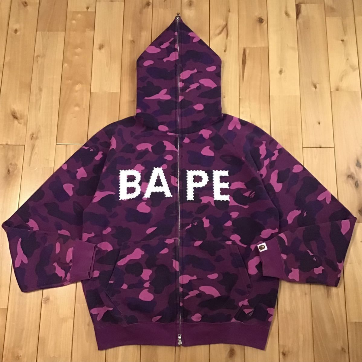 ape BAPE ピンクカモパーカー スワロフスキー Mサイズ www