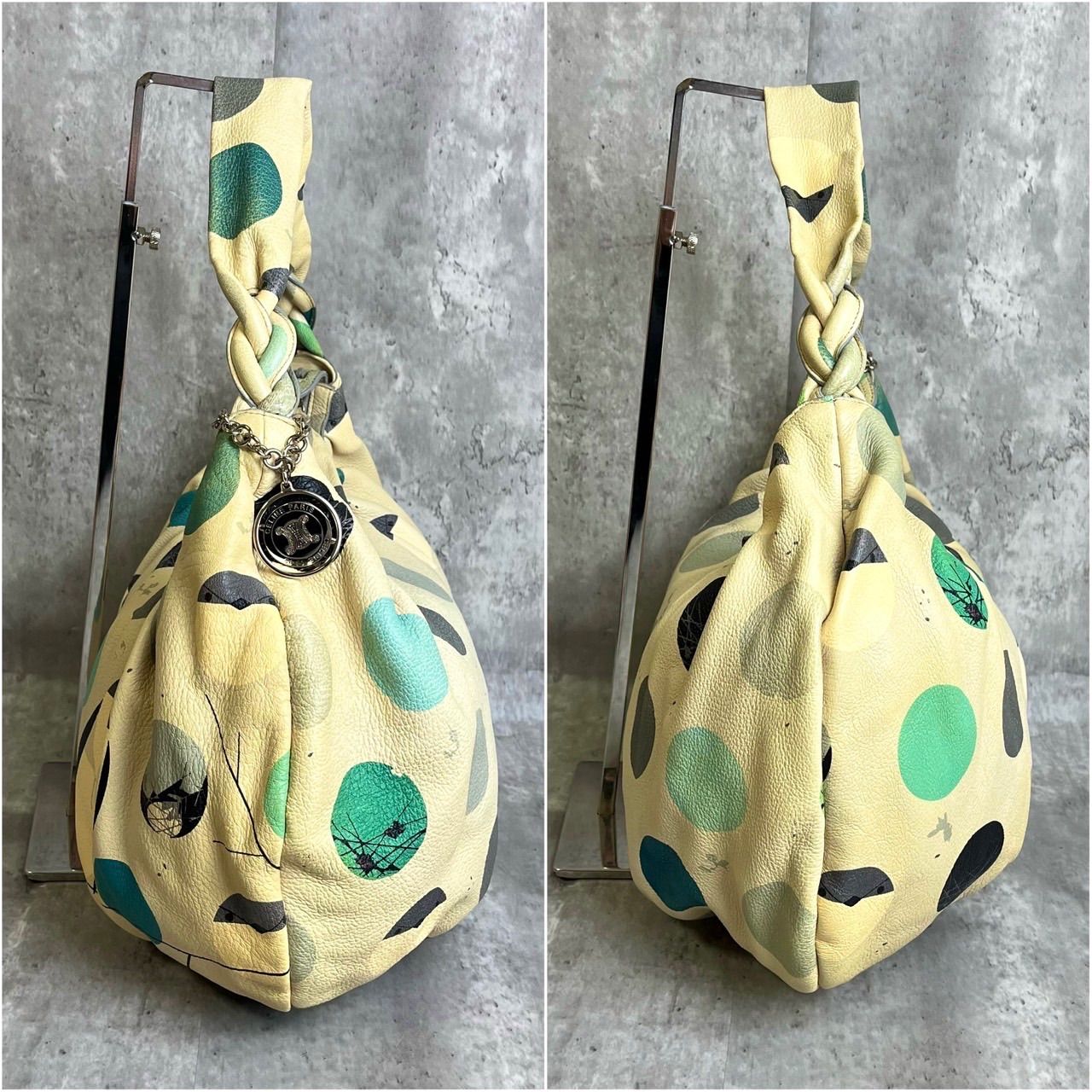 CELINE セリーヌ MC00/2 マカダム柄 スエード ショルダーバッグ