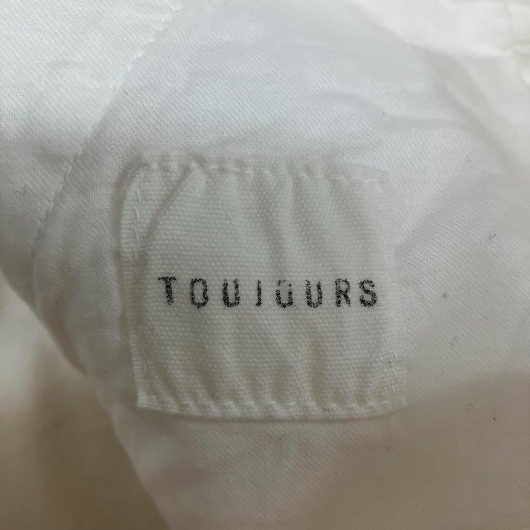 TOUJOURS クラシックペインターパンツ サイズ1 ホワイト 白 トゥジュー コットン 綿 ワイドパンツ DECORATOM_COM_BR