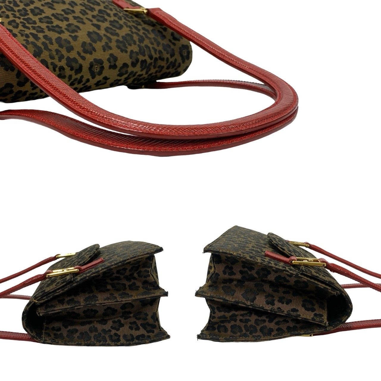 未使用保管品 希少品 FENDI フェンディ FF ロゴ 金具 キャンバス 