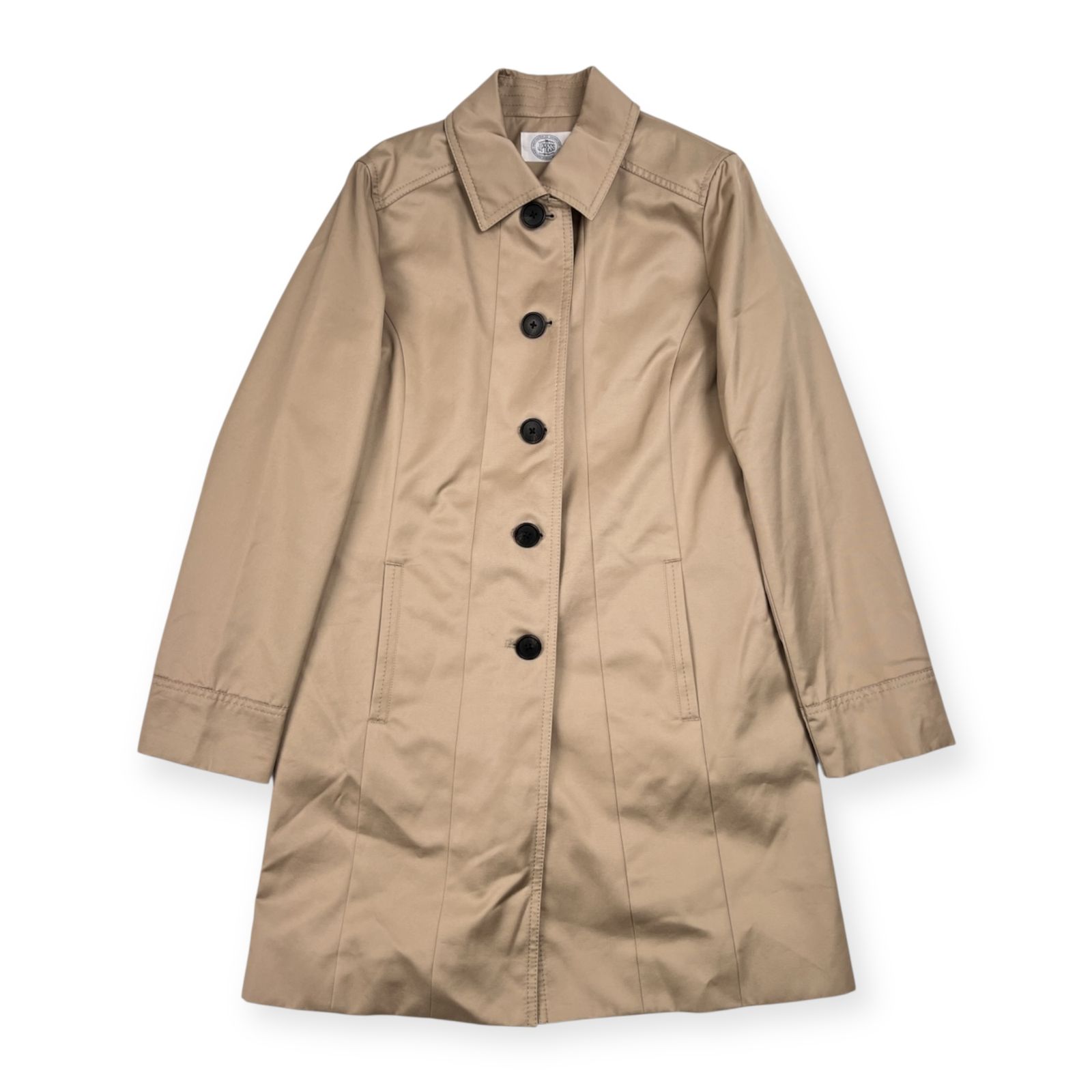 ジェイプレス　ステンカラーコート　ライナー付　ベージュ　チェック ジェイプレス ステンカラーコート ライナー付 ベージュ チェック ☆極