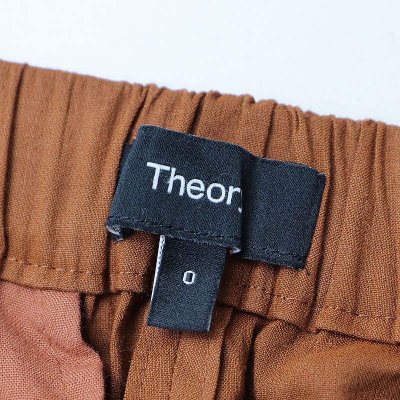 美品 セオリー theory Eco Crunch Wash Treeca Pull On J 0/ブラウン