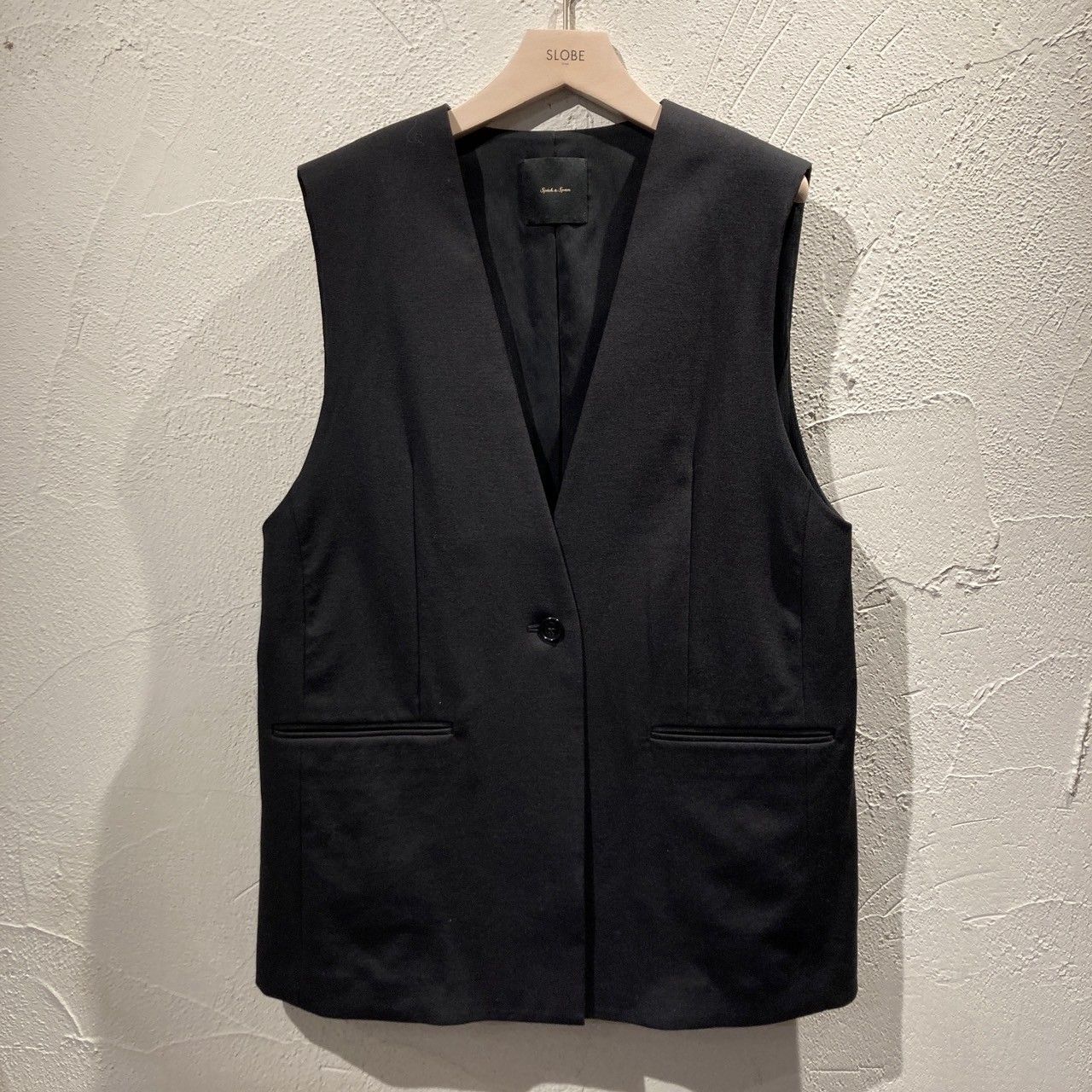 SPICK & SPAN　ベスト　23010200305020 ﾘﾈﾝﾗｲｸﾉｰｶﾗｰｼﾞﾚ