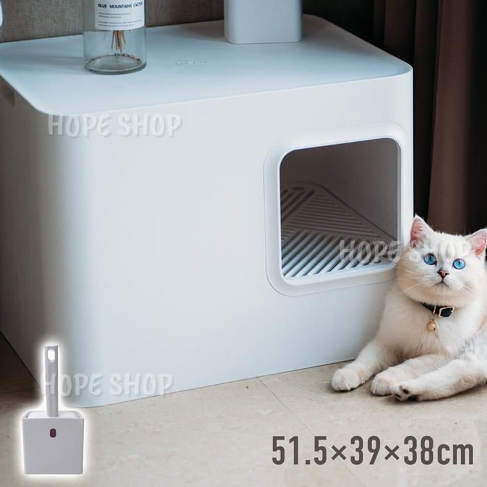 猫トイレ 大型 カバー おしゃれ キャットトイレ 匂い対策 システムトイレ 収納 猫用トイレ 飛び散らない 大型猫 排泄 掃除 お手入れ 隠す