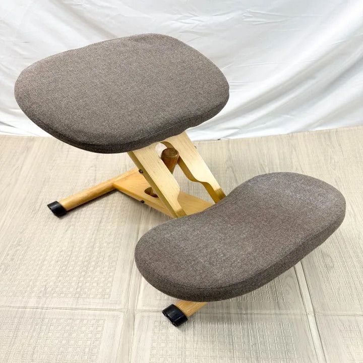 宮武製作所 プロポーションチェア 洗える取外しカバー付き 幅49.5×奥行61-68×高さ43-64cm 木材 姿勢サポートブラウン