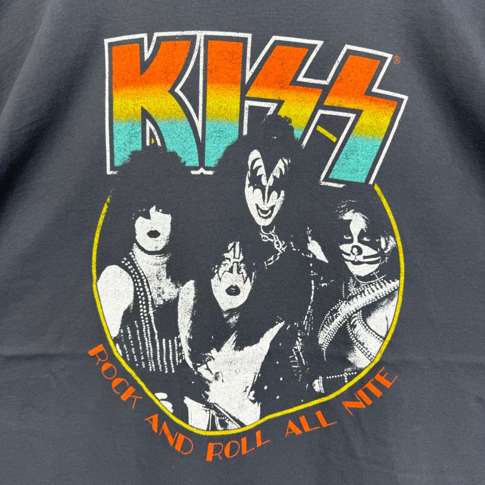 KISS Print T-shirt Tee キッス Tシャツ ハードロック グラムメタル 