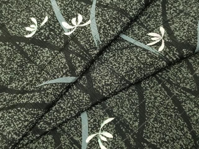 平和屋着物□夏物 小紋 絽 舞扇文 こぼれ松葉 洗える着物 wb3727