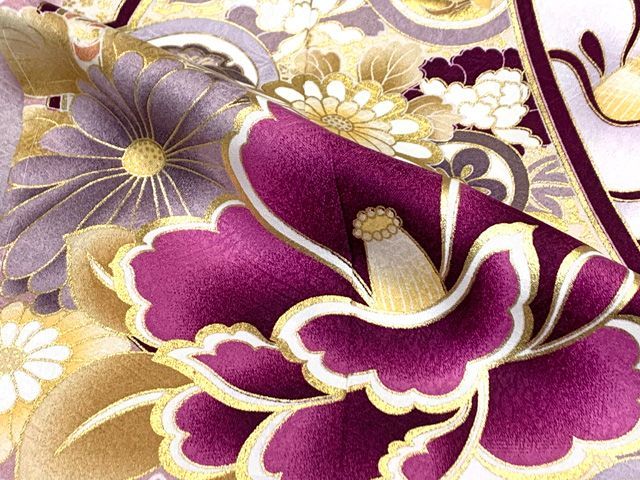 七五三 着物 フルセット 金駒刺繍 上質合繊 7歳 四つ身の着物と結び帯