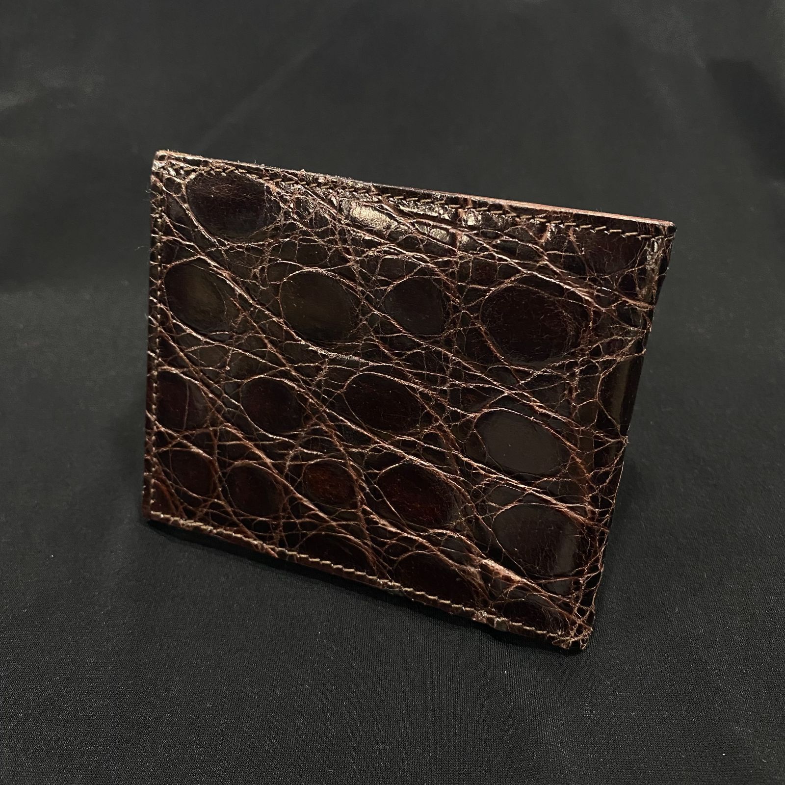 Parri's イタリア製 クロコダイル 二つ折り財布 - メルカリ